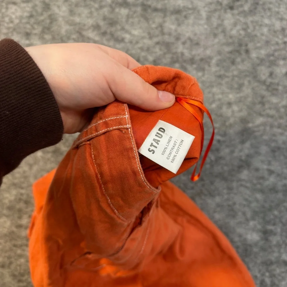 STAUD HELIOS 100% Linen Vacation Baggy Wide Leg High Rise Colorful Shorts - Picture 6 of 6